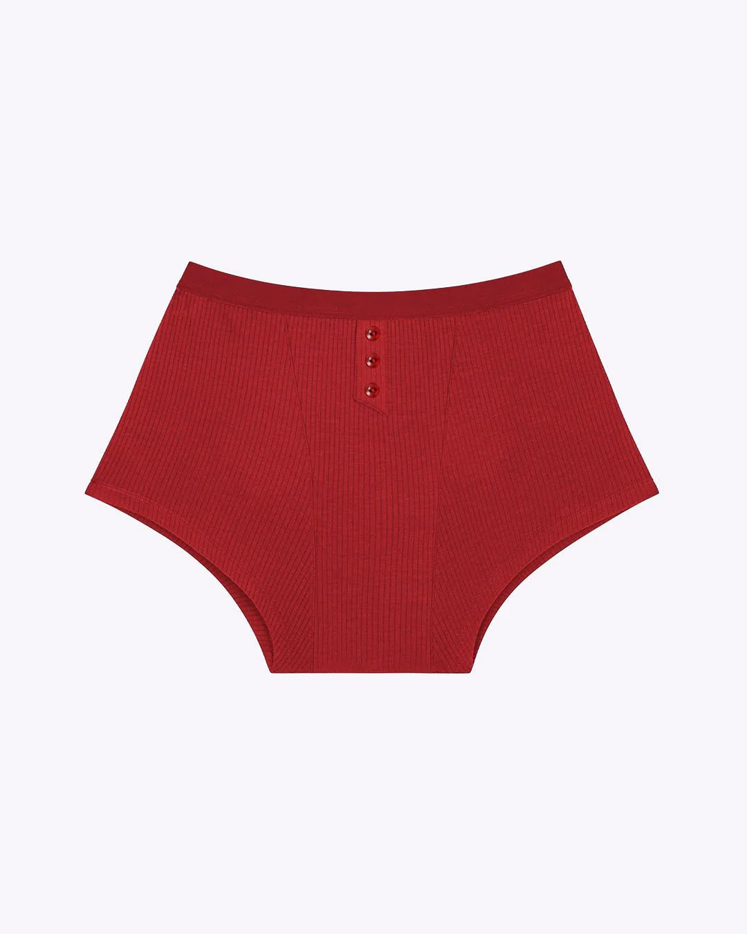 Boxer menstruel côtelé rouge - Image 5