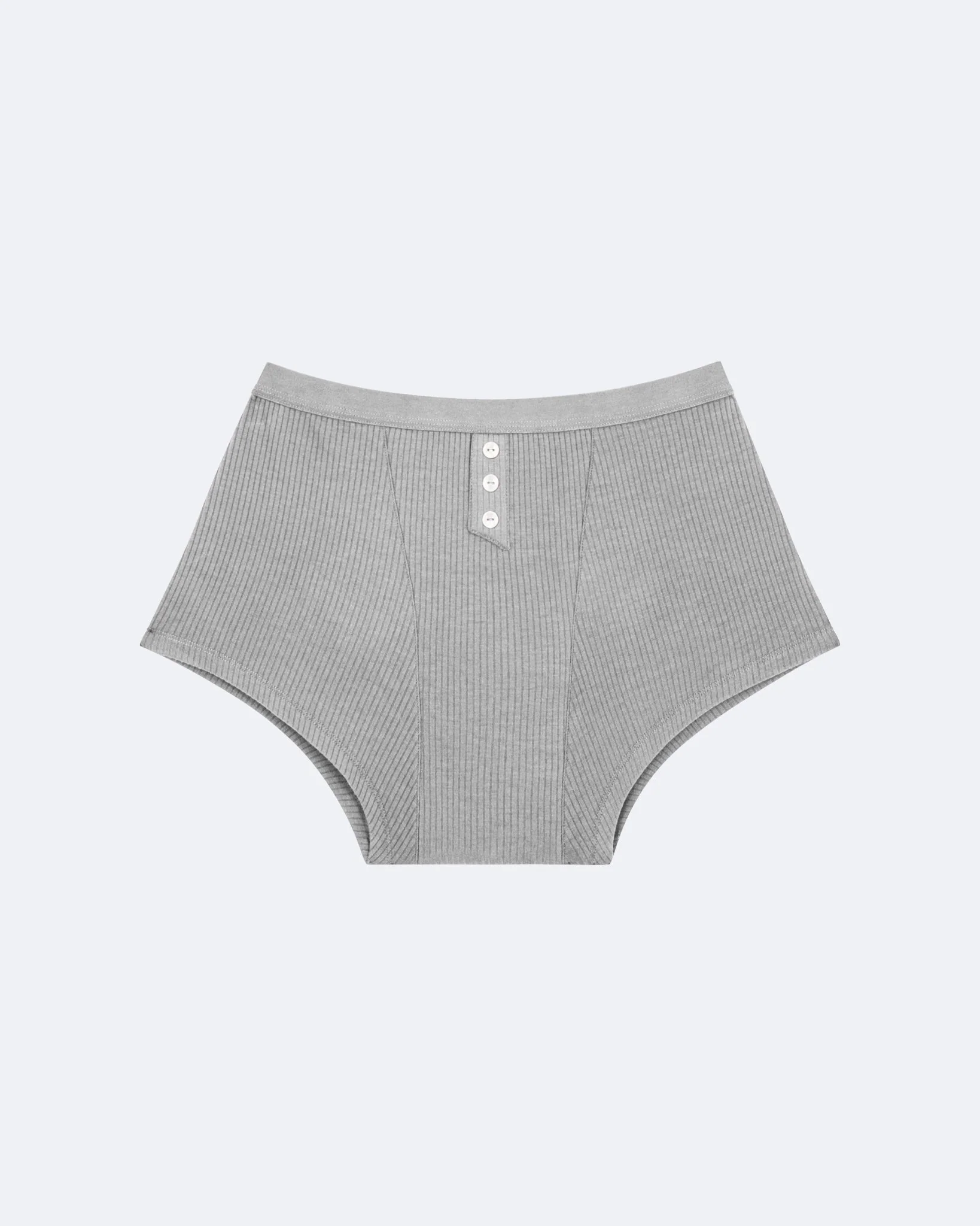 Boxer menstruel côtelé gris chiné - Image 6