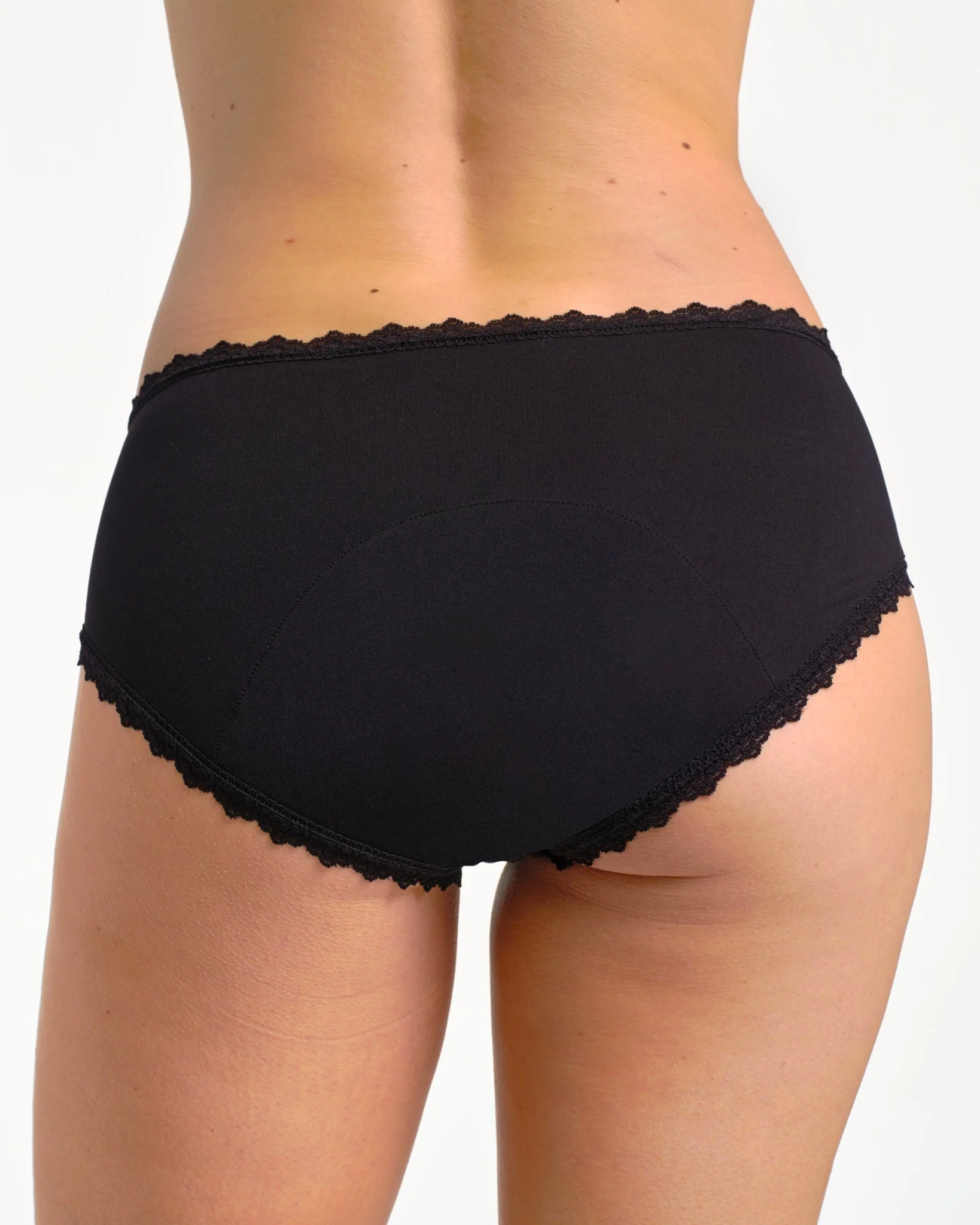 Shorty menstruel noir en dentelle - Image 4