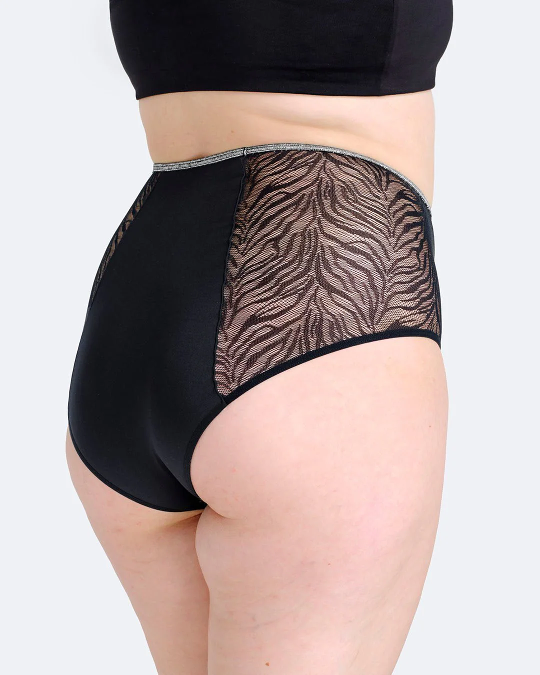 Taille haute menstruelle zebra pailletée - Image 3