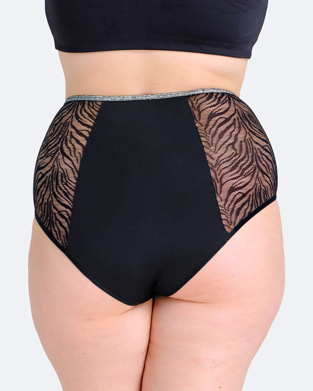 Taille haute menstruelle zebra pailletée - Image 4