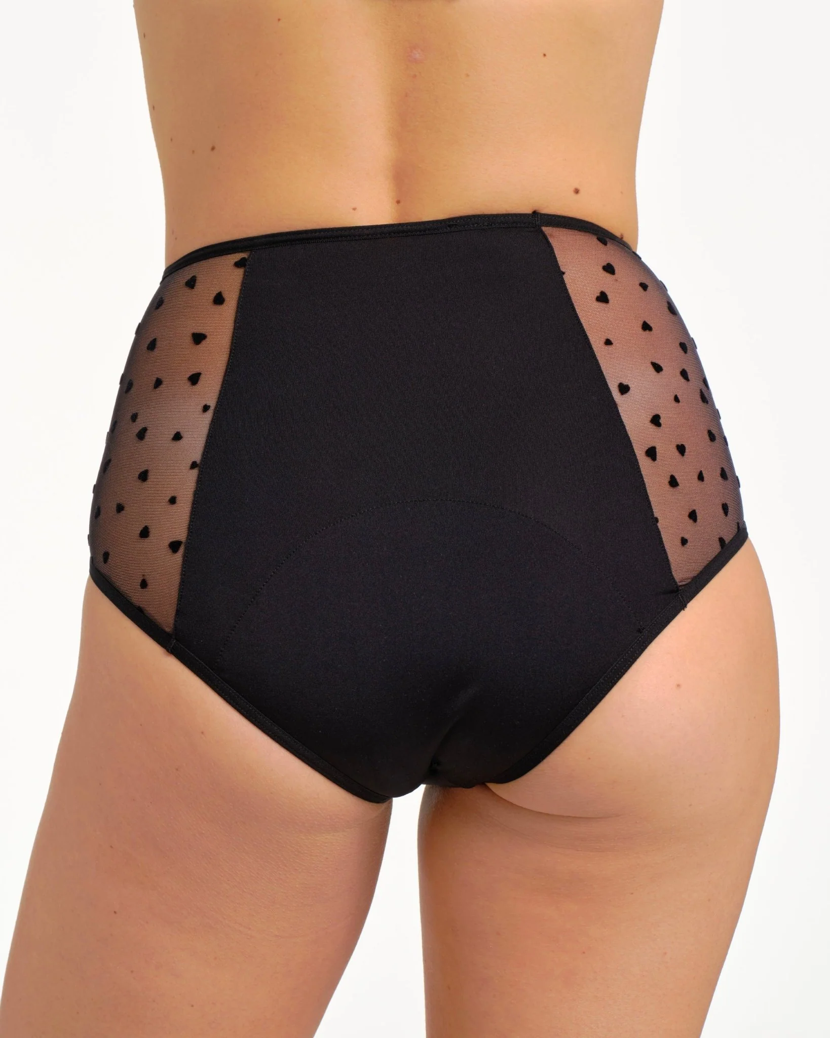 Taille haute menstruelle tulle cœur - Image 4