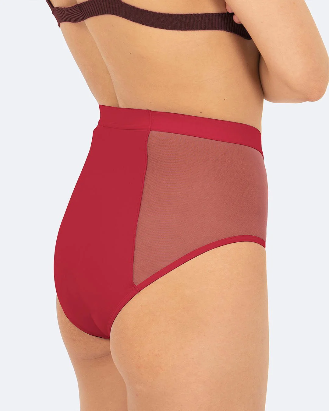 Taille haute menstruelle tulle cerise - Image 3