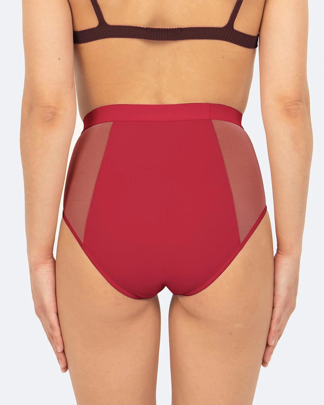 Taille haute menstruelle tulle cerise - Image 4