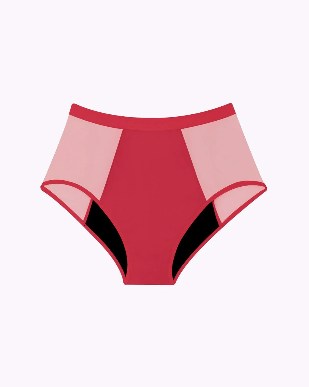 Taille haute menstruelle tulle cerise - Image 5